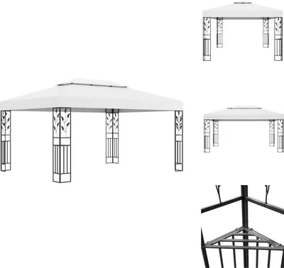 Immagine prodotto di vidaXL Padiglione con doppio tetto 3x4 m bianco - Padiglioni e tende per feste
