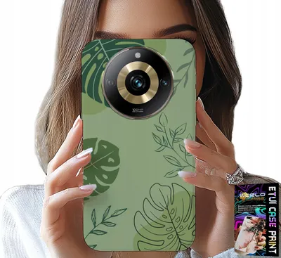Obrázek produktu pro Pouzdro pro telefon Realme 11 Pro – zelené vzory listů rostlin na zadní straně