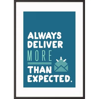 Produktbild von PAPERFLOW Wandbild "Always deliver more than expected", A3