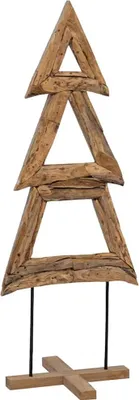 Immagine prodotto di vidaXL Albero di Natale con supporto marrone 90 cm in legno massiccio teak