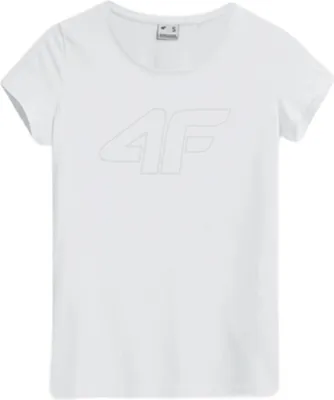 Produktbild von 4F Damen T-Shirt Weiß mit Großem Logo M