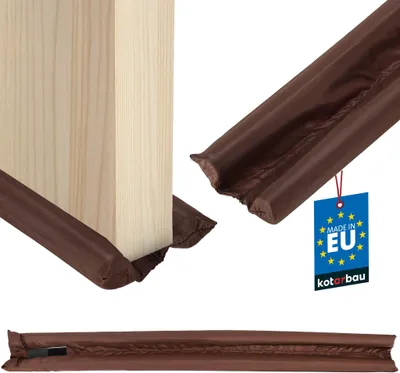 Produktbild von KOTARBAU® Türdichtung aus Schaumstoff 95 cm Zugluftstopper für Türen 30 mm Doppeldichtung Zuschneidbar Schallschutz Türbodendichtung Tür Windschutz Braun