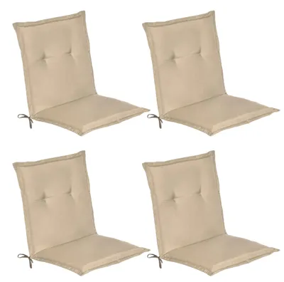 Produktbild von Beautissu 4er Set Niedriglehner Auflage Gartenstuhl Loft NL, 100x50x6cm, Natur