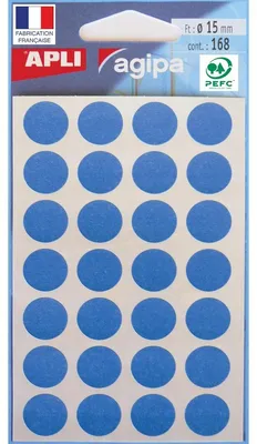 Obrázek produktu pro agipa Markierungspunkte, Durchmesser: 15 mm, rund, blau