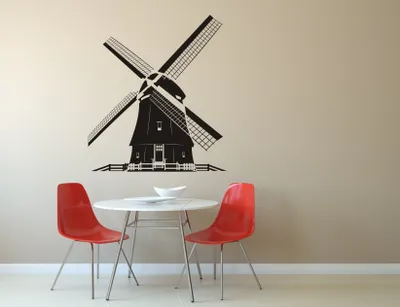 Produktbild von Wandaufkleber Windmühle - Mühle - Muehle