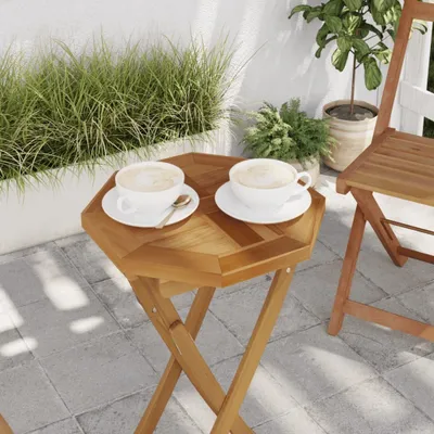 Immagine prodotto di Maison Exclusive - Piano del tavolo, 40x40x2,5 cm, ottagonale, in legno massello di teak