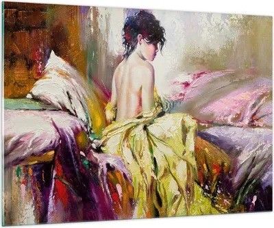 Produktbild von Bilder auf glas - Frau Modell - 100x70cm - Glasbilder - Wandbilder - Bilder - Kunstdruck - zum Aufhängen bereit - Wanddekoration aus Glas - Glas Bilder - Wandbild auf Glas - Einteilig - GAA100x70-3524