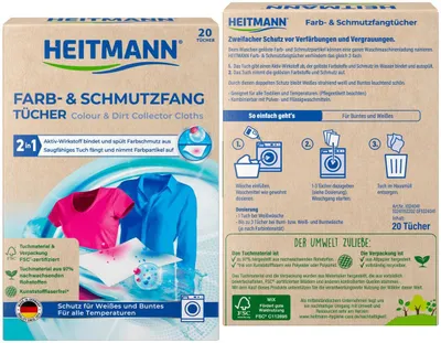 Farb- und Schmutzfangtücher, 20 Stück, FSC, ohne Plastik