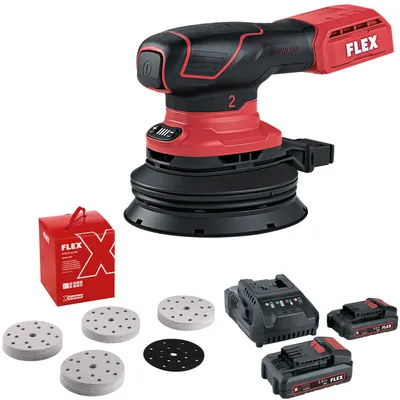 Image de Ponceuse orbitale FLEX ORE 2-125 18-EC 18V Ø125mm + kit de démarrage