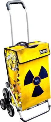 Produktbild von James Einkaufstrolley - ATOM-OFF - stabiler Einkaufswagen mit individuellem Design - einfarbig: gelb in Ausführung: Royal-Treppensteiger