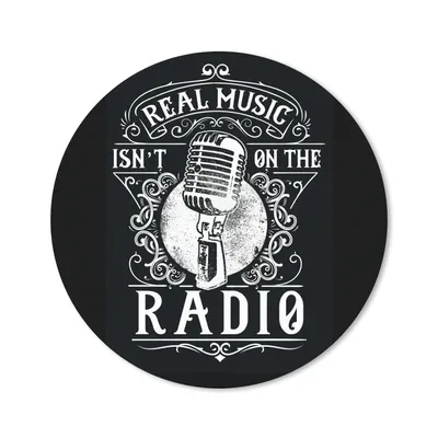 Produktbild von MuchoWow® Mauspad Mousepad Mikrofon - Radio - Retro - Illustration 30x30 cm - Mousepads - Maus Mat - Pad - Mausunterlage - Tischunterlage - Schreibtischmatten