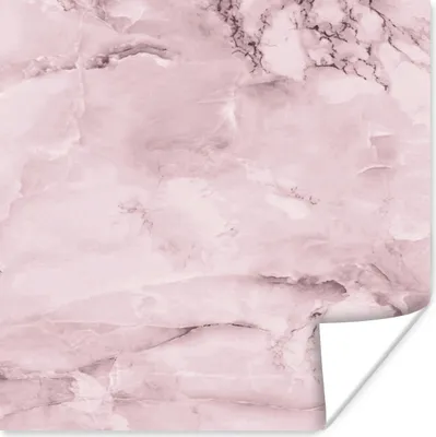 Produktbild von MuchoWow® Poster Marmor - Rosa - Luxus 50x50 cm - Wohnzimmerdekoration