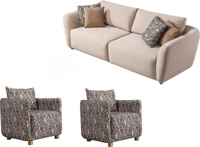 Produktbild von Villa Möbel Sofa Set Savana  Handmade, pflegeleichter Mikrofaser Webstoff