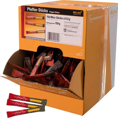 Produktbild von Hellma Pfeffer-Sticks 750 Portionen á 0,2g (1er Pack)