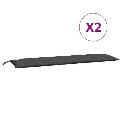 Immagine prodotto di vidaXL Cuscini per panca da giardino 2 pz. Antracite 180x50x7 cm Tessuto Oxford