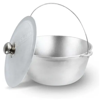 Produktbild von 10 L Kasan Aluminium Kazan Aluguss mit Bügel und Deckel Kessel Asien Topf Tatarskij Schmortopf