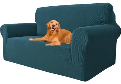 Productafbeelding van Bankhoes voor 2 zitplaatsen, donkergroen, rekbaar (139-175 cm), antislip, wasbaar