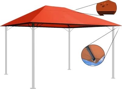 Produktbild von Ersatzdach für Garten Pavillon 3x4m Rotorangec Pavillondach Ersatzbezug