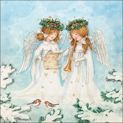 Produktbild von 20 Servietten Angel Musicians - Engel-Chor im Himmel 33x33cm