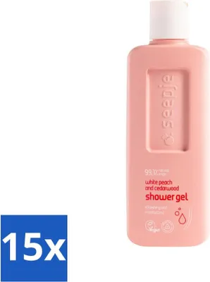 Produktbild von Seife - Duschgel - Natürlicher Duft - Weißer Pfirsich und Zedernholz - 300 ml - Vorteilspack - 15 Stücke