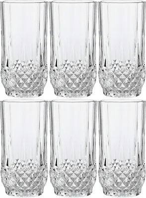 Produktbild von Cristal d'Arques 23225 Longchamp ECLAT Longdrinkbecher 280 ml, Glas, klar (6er Pack)