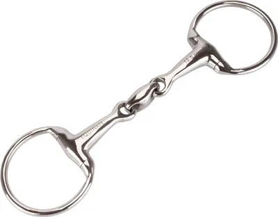 Produktbild von Equinate Olivenkopfgebiss Edelstahl 16mm doppelt gebrochen 14,5cm