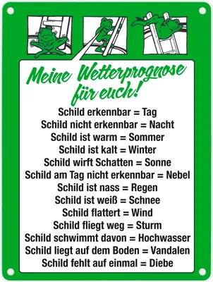 Produktbild von Wetterfrosch Metallschild in 15x20 cm für Wetterliebhaber
