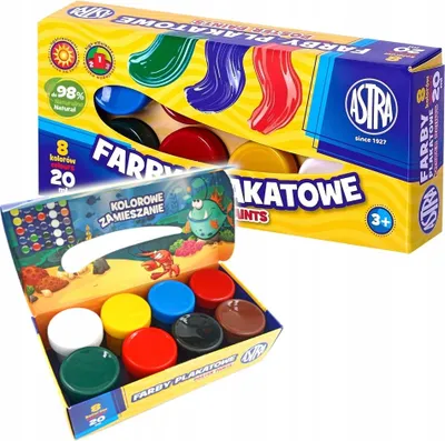 Obrázek produktu pro Farby szkolne 8 kolorów po 20 ml