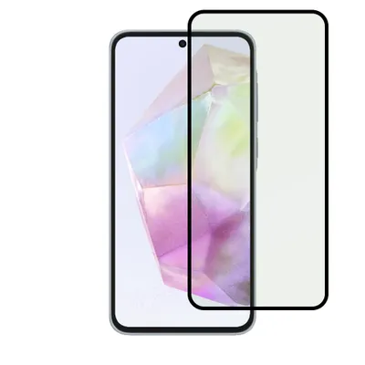 Obrázok produktu pre Ochranné sklo vhodné pre Samsung Galaxy A35 - Celoplošné tvrdené sklo so zaoblenými hranami - Tvrdené sklo so zaoblenými rohmi