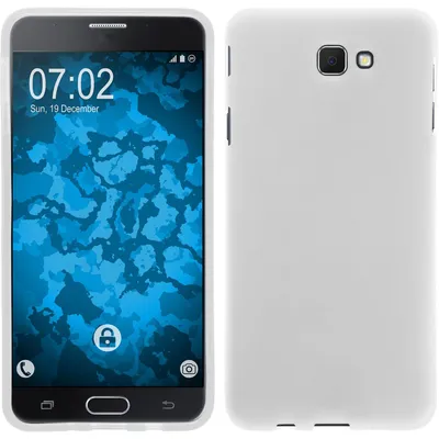 Produktbild von PhoneNatic Case kompatibel mit Samsung Galaxy J7 Prime - weiß Silikon Hülle matt + 2 Schutzfolien