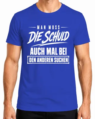 Imagen del producto de Camiseta para hombre, color azul, talla XXL, con el texto: "A veces, hay que echarle la culpa a los demás". (Estilo sarcástico)