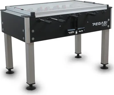 Produktbild von Pegasi Fußballtisch Forza Pro - Glasplatte - Kickertisch - Fussballtisch - Indoor Tischkicker- Fußball Tischspiel - Fussballtisch Erwachsene - Foosball Table - Schwarz