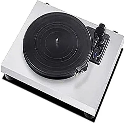 Image de Chaîne stéréo avec platine vinyle, noire