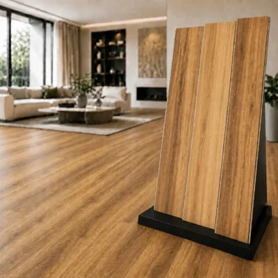 Zdjęcie produktu dla Klickvinyl, podłoga winylowa, imitacja dębu, wodoodporna, podłogi, 4 mm SPC + 1 mm podkład, 1 sztuka (próbka), Obraz wygenerowany przez AI