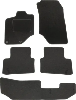 Image de Tapis De Sol Noir Velours Pour Peugeot 5008 Pour 2024 7-Places 5pcs, Ajustement précis, Base Antidérapante, Renforcée dans la Zone de la Pédale
