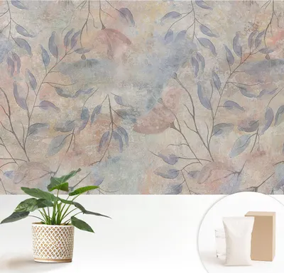 Produktbild von Fototapete selbstklebend - 152x104 cm - Tapete - Wandtapete - Wandbilder - Klebefolie - Dekofolie - Tapete Folie - Wand - Dekoration - Wohnzimmer - Abstrakte Blätter
