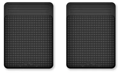 Produktbild von Gummi-Fußmatten Hinten für Audi A2 2000-2005 (Schrägheck) – 2-tlg, Schwarz, Semi-Universal, angepasst – Wielganizator Semi-Universal
