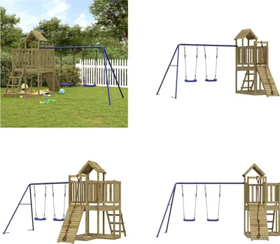 Produktbild von vidaXL Spielturm Imprägniertes Kiefernholz - Spielturm - Spieltürme - Kletterturm - Klettertürme