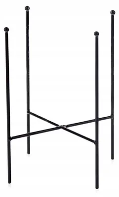 Produktbild von Polnix Metall-Blumenständer auf Beinen, Loft, Schwarz