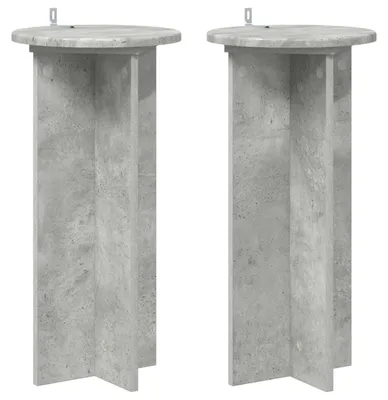 Obrázek produktu pro vidaXL Stojan na květiny, 2 ks, betonově šedý, 29,5 x 29,5 x 60 cm
