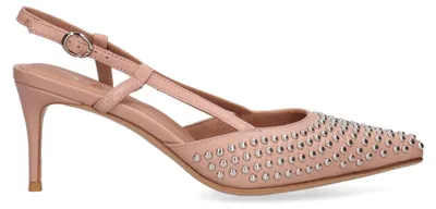 Produktbild von Décolleté Oriana Chic, Damenmodell, schwarzes Leder, mit kleinen Nieten und Riemchen