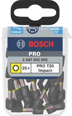 Produktbild von PRO Torx Impact Bit, T20, 25 mm, Display, 10 x 25-tlg.