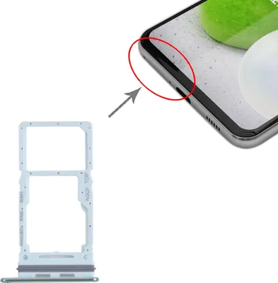 Produktbild von Dual Sim + Micro SD Karten Halter für Samsung Galaxy A73 5G Ersatzteil Grün