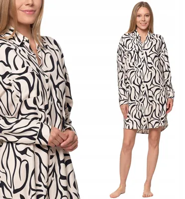 Immagine prodotto di Camicia Da Notte Elegante Maniche Lunghe Viscosa Pigiama Da Donna Moraj L