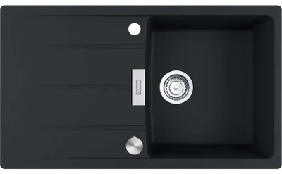 Produktbild von Franke Maris Centro Einbauspüle Fragranitspüle CNG 611-86 Black Matt Drehknopf Edelstahl ab 50 cm 114.0682.460 - inkl.
