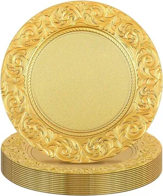 Image de Plaques décoratives forgées - Bordure en relief classique - 33 cm - Or