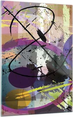 Produktbild von Bilder auf glas - Einteilig - Abstraktion modern - 50x70cm - Glasbilder - Wandbilder - Bilder - zum Aufhängen bereit - Wanddekoration aus Glas - Glas Bilder - Wandbild auf Glas - GPA50x70-3895