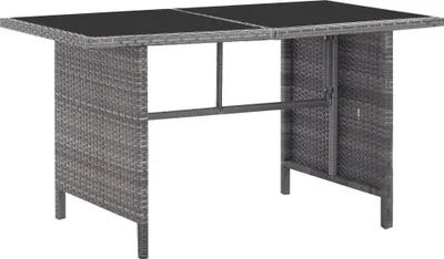 Obrázok produktu pre vidaXL 5-dielna záhradná jedálenská súprava s vankúšmi Poly ratan Grey
