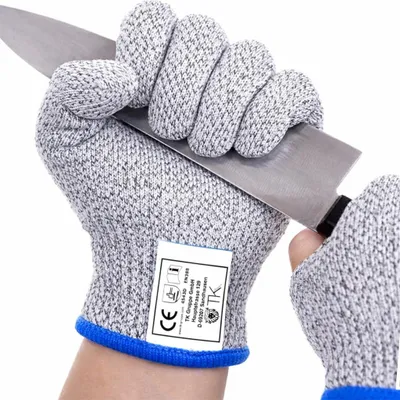 Immagine prodotto di Guanti antitaglio EN 388 – resistenti al taglio per la cucina – Bambini dagli 8 anni in su – Guanti antitaglio e guanti a maglia