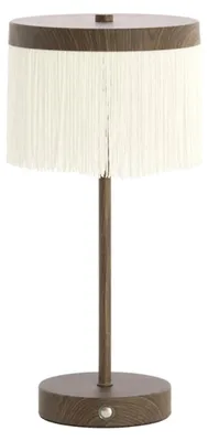 Zdjęcie produktu dla Light & Living - lampa stołowa - LED - brązowy - drewno metal - ładowalna lampka stołowa - LED - 1892184